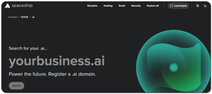 Spaceship .ai domains