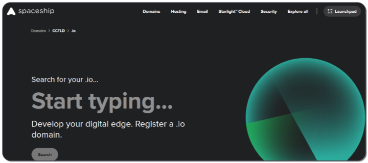 Spaceship .io domains