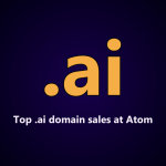 Top .ai domain sales at Atom